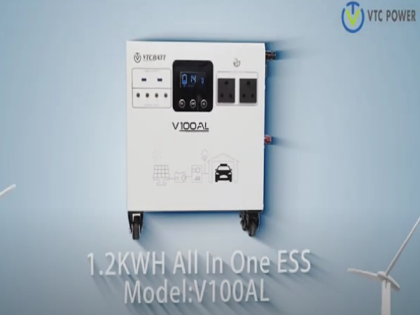V100AL 1.2KWh ESS All In One Trolley  for Home and Outdoor